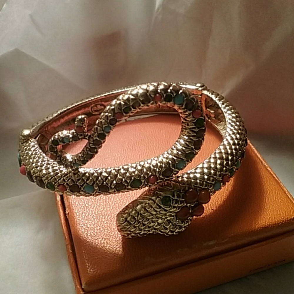 Hinged Snake bracelet -  fits up to 8" wrist